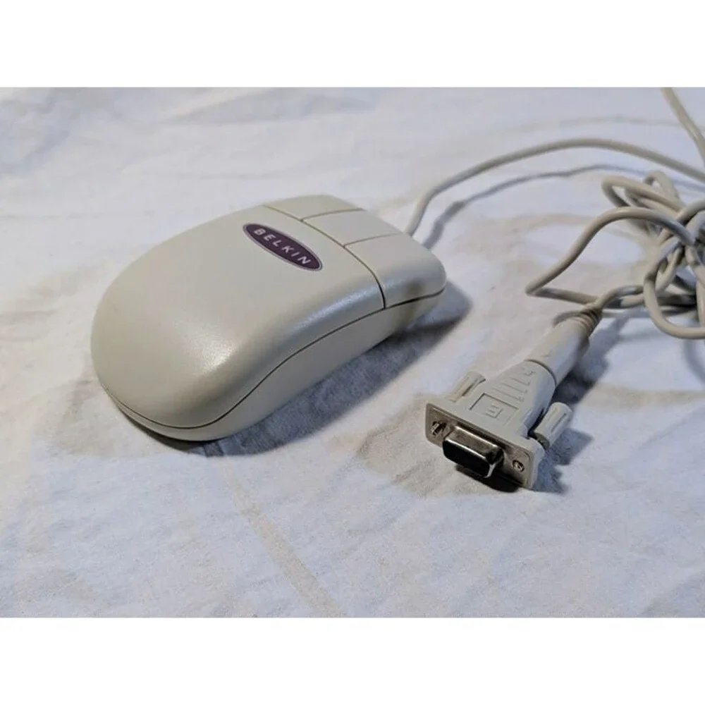 Vintage Belkin Serial & PS/2 Mouse - 990130122
